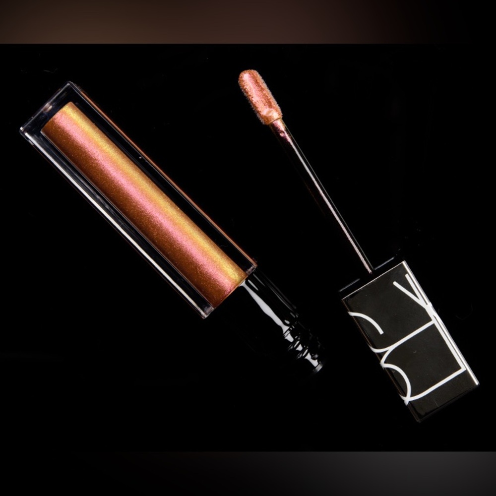 Nars Full Vinyl Lip Lacquer 2438 Cape Town Metallic Gold Pink Shimmer New in Box